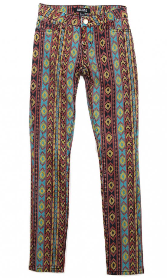 Forever 21 SS13 Tribal Print Jeans