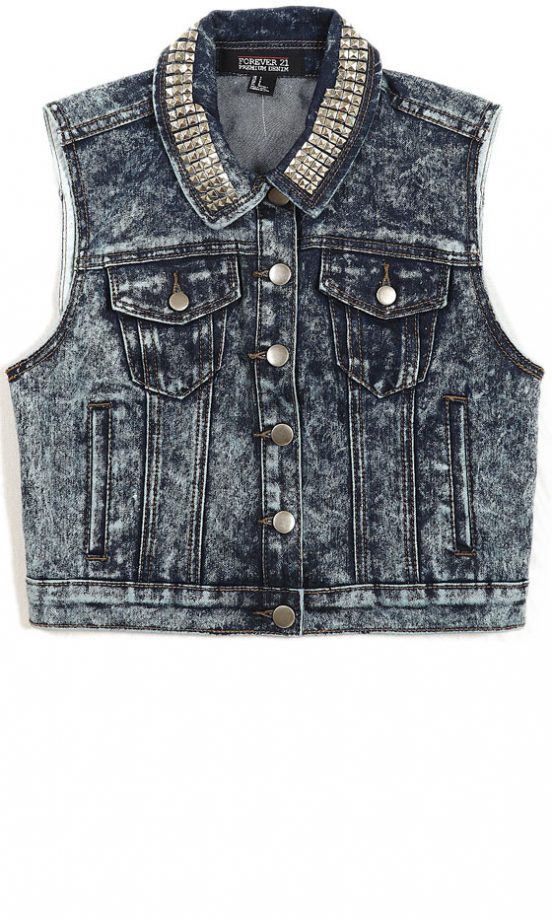 Forever 21 SS13 Cropped Demin Waistcoat
