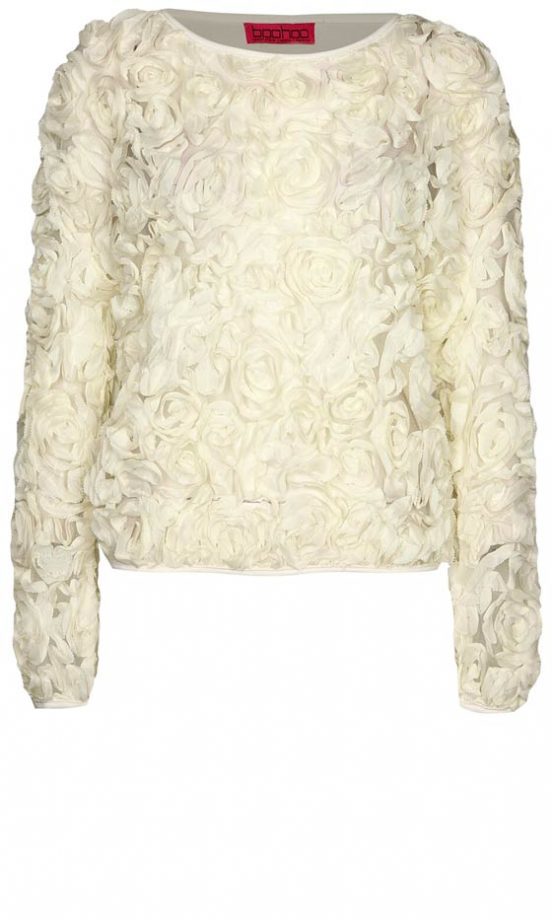 Boohoo 3D Flower Sweater, £25