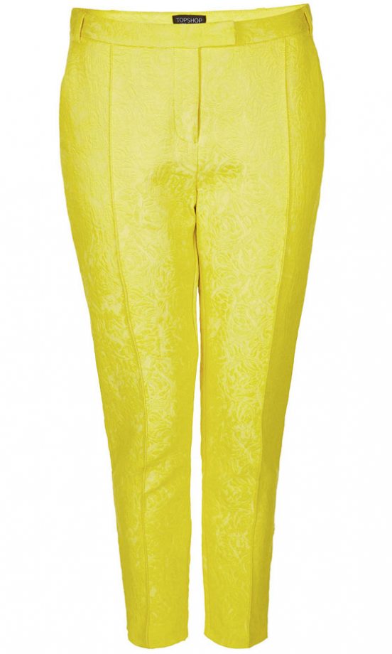 Topshop Luminous Yellow Trousers, £40