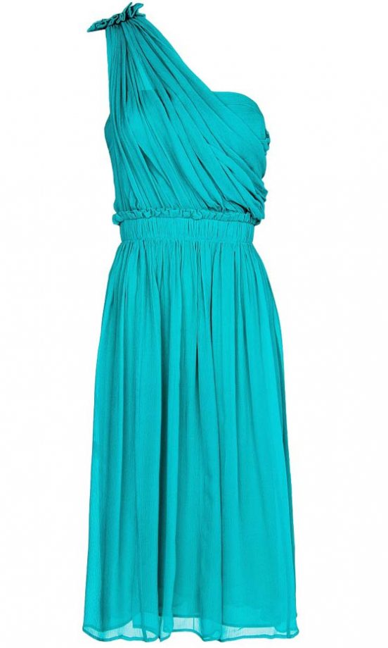 Mango Aqua Draped Dress, £89.99