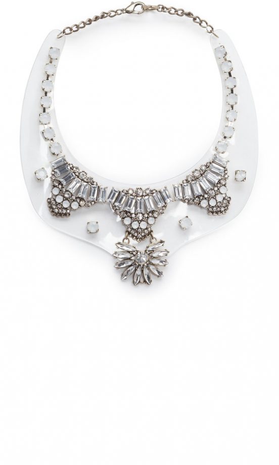 Mango Crystal Embellished Bib Necklace, £29.99