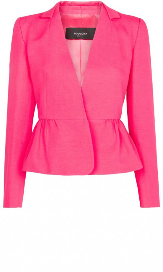Mango Pink Peplum Blazer, £69.99