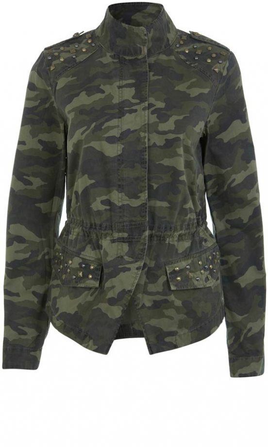 Miss Selfridge Camo Studded Jacket, £55