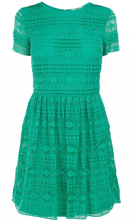 Oasis Green Lace Skater Dress, £
