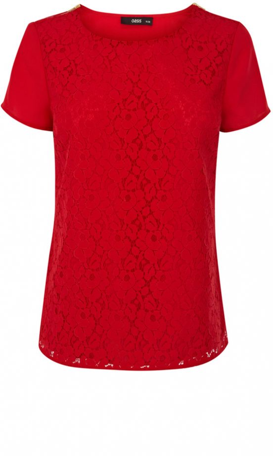 Oasis Lace T-Shirt, £30