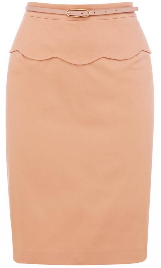 Oasis Scallop Trim Pencil Skirt, £35