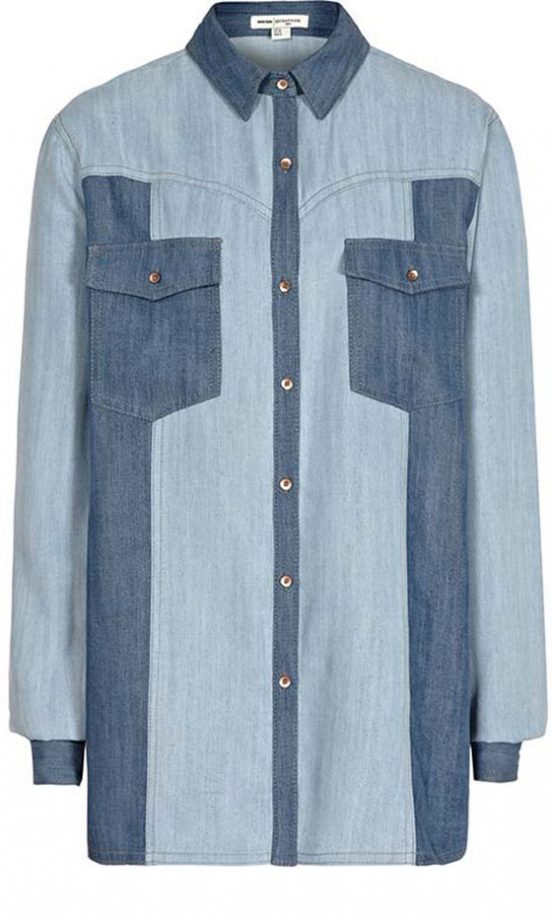 Reiss Denim Two Tone Shirt, £89