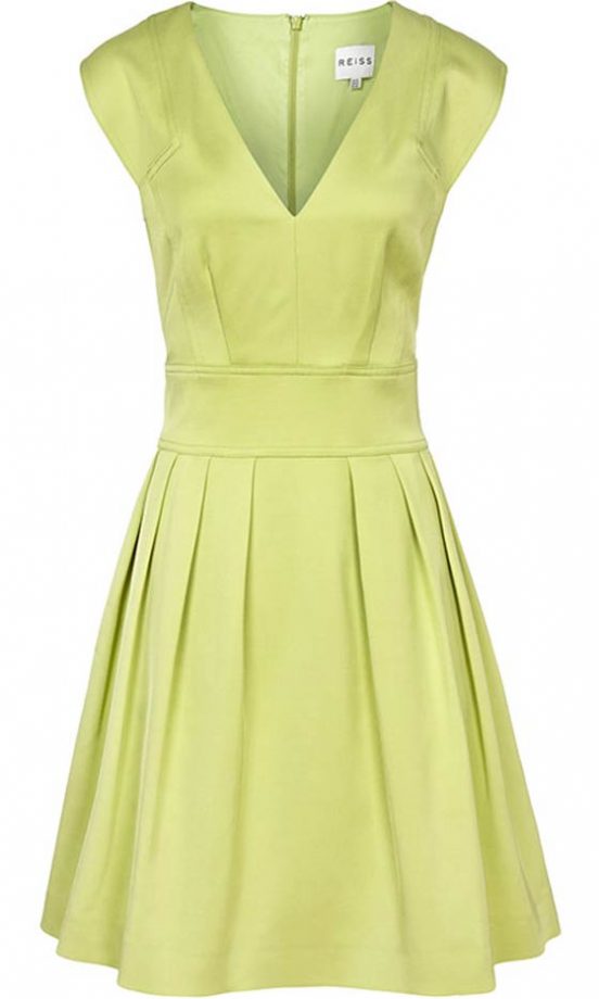 Reiss Lime Satin Dress, £159