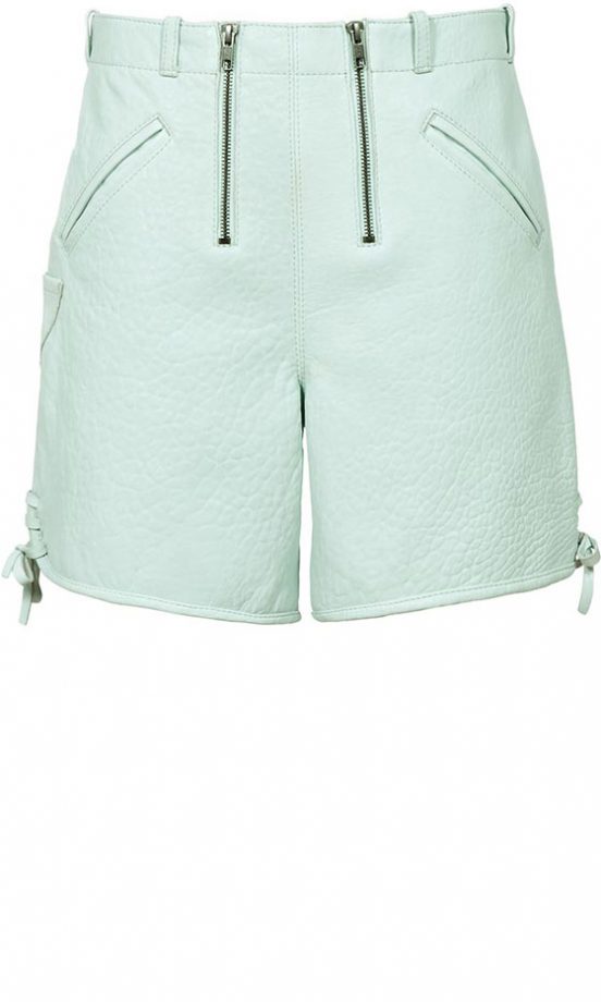 Reiss Mint Leather Shorts, £150