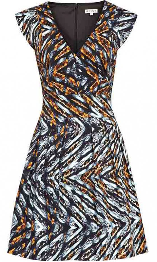 Reiss Printed Fit And Flare Dress, £139