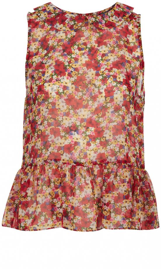 Topshop Floral Peplum Top, £32