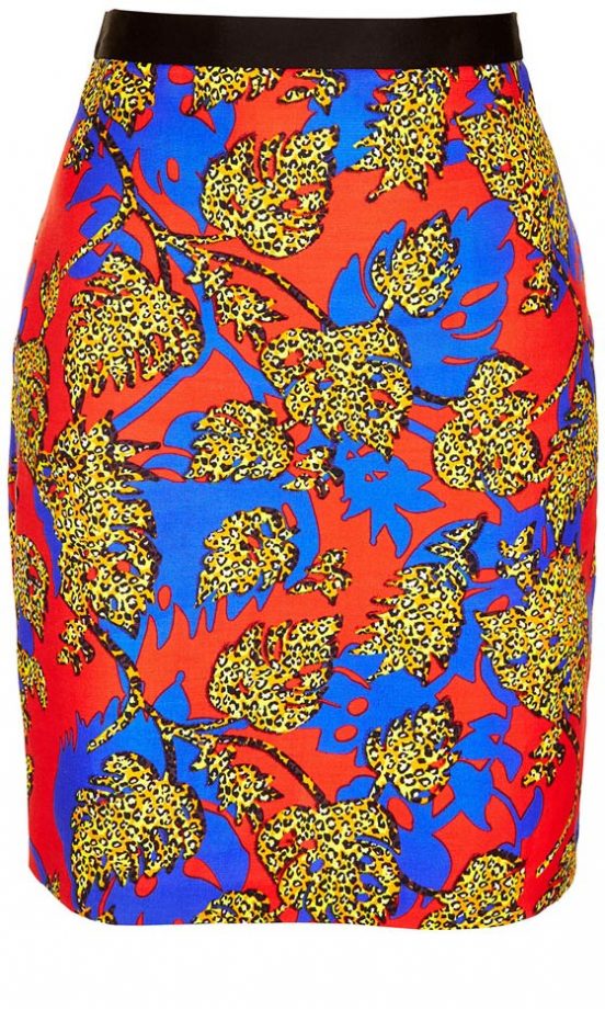 Topshop Leaf Print Skirt, £32