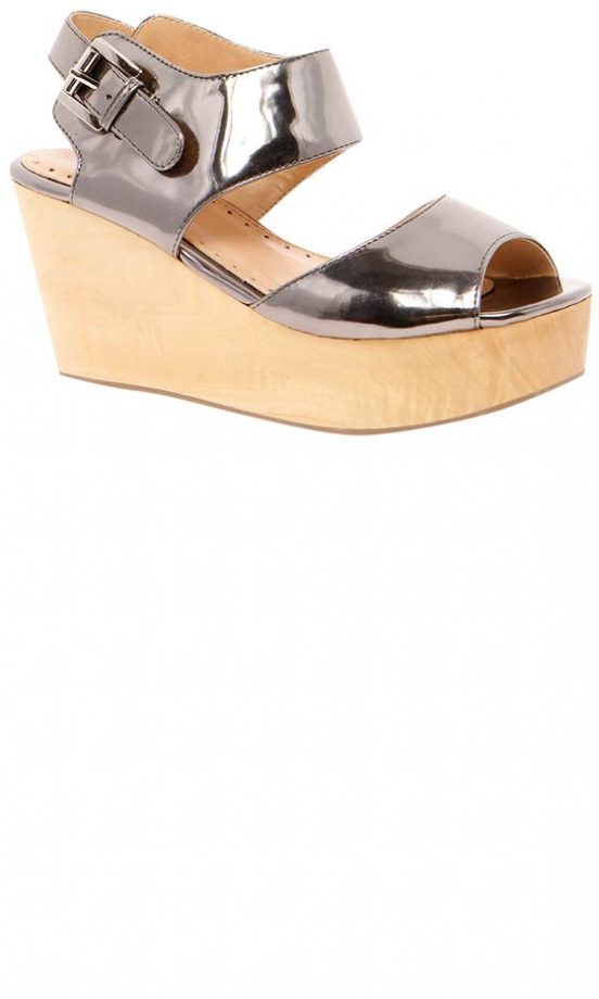 Boohoo Metallic Flatforms