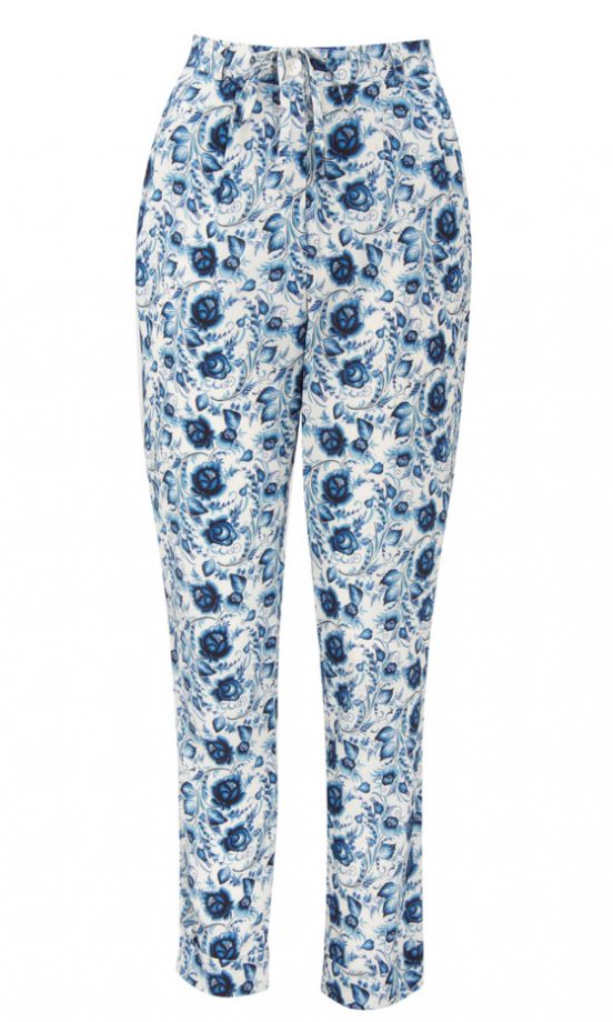 ASOS Blue Floral Print Trousers, £35