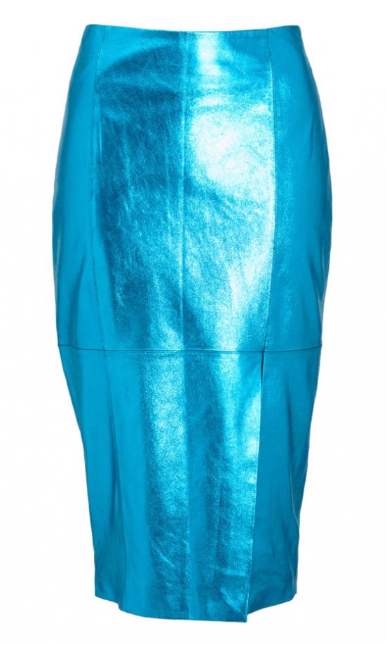 ASOS Blue Metallic Skirt