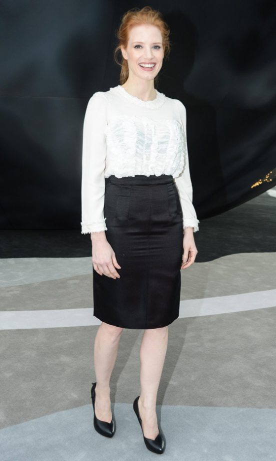 Jessica Chastain At The Chanel AW13 Show At Paris Fashion Week, 2013