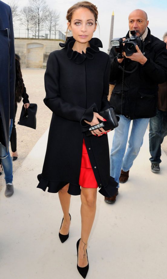 Nicole Richie At The Valentino AW13 Show At Paris Fashion Week, 2013