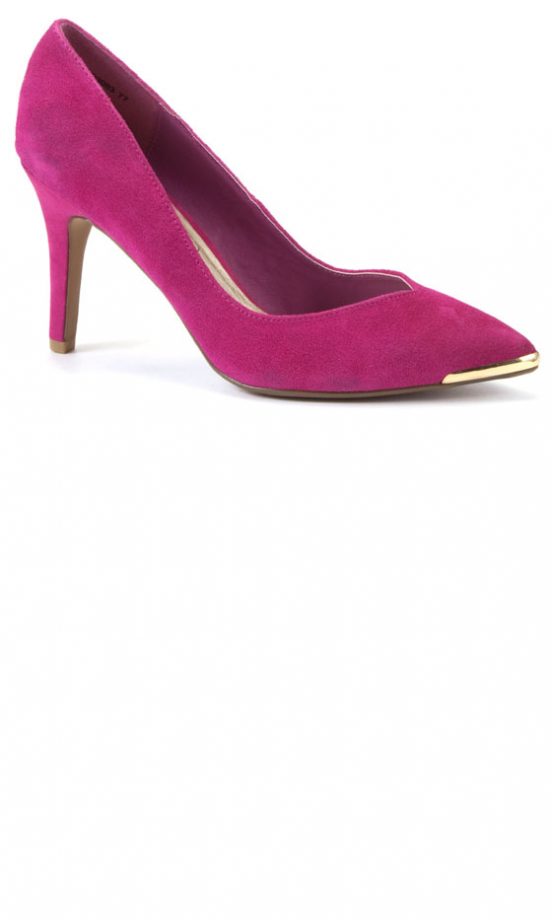 New Look Fuchsia Metal Tip Heels, £29.99