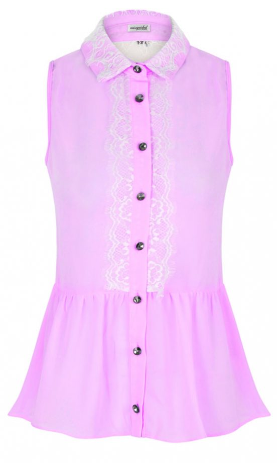 Missguided SS13 Lilac Peplum Shirt
