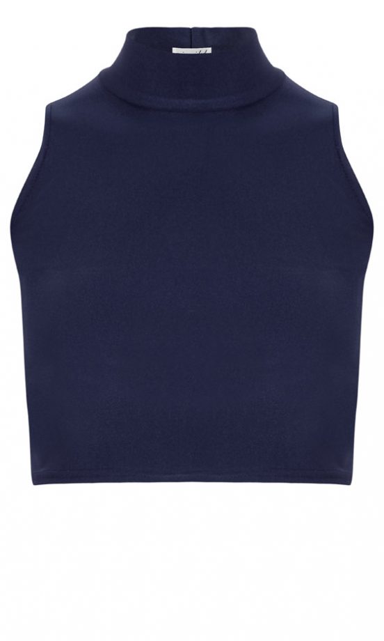 Missguided SS13 Navy Crop Top