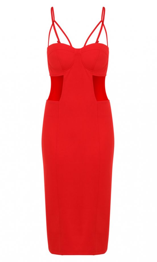 Missguided SS13 Red Cut Out Dress