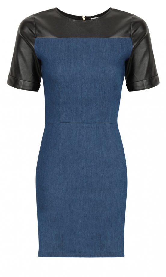 Missguided SS13 Denim And PU Dress