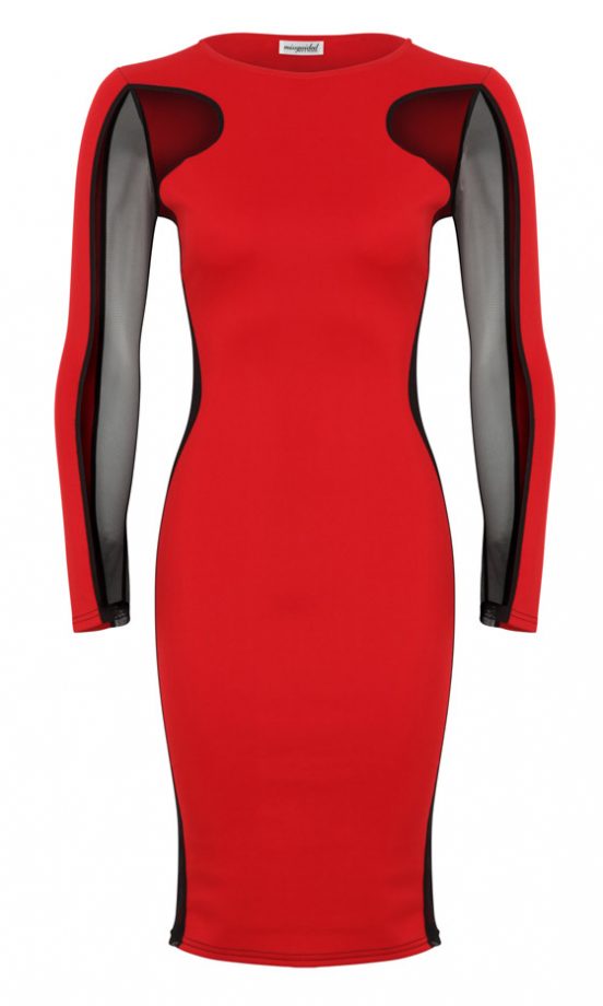 Missguided SS13 Sheer Panel Bodycon Dress