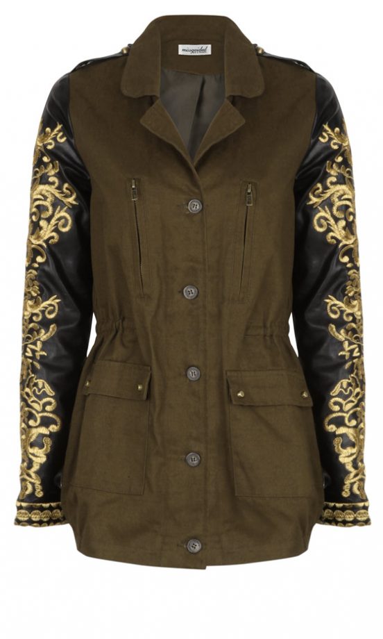 Missguided SS13 Embroidered Sleeve Jacket