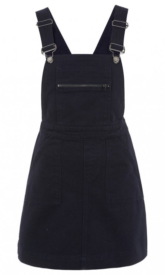 Miss Selfridge Navy Pinafore, £40