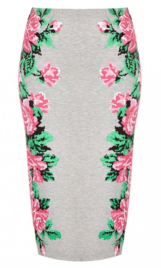 Topshop Floral Tube Skirt, £22