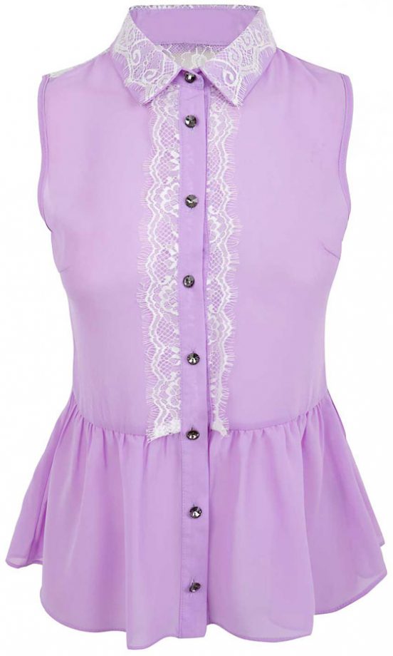 Fashion Union Lilac Lace Top, £22