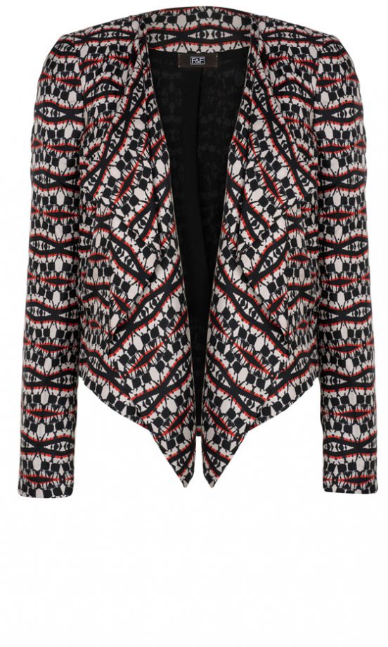 F&F SS13 Drape Print Blazer