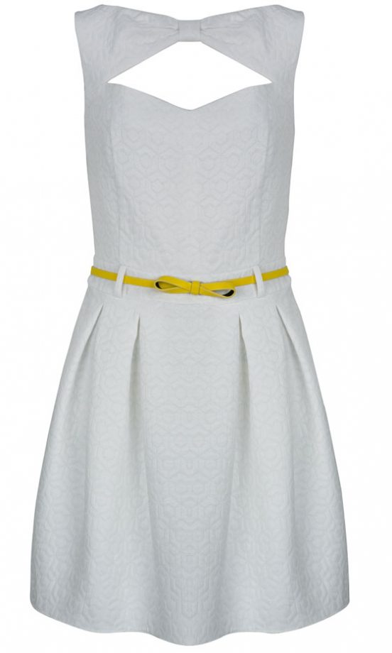 F&F SS13 Cut Out White Dress