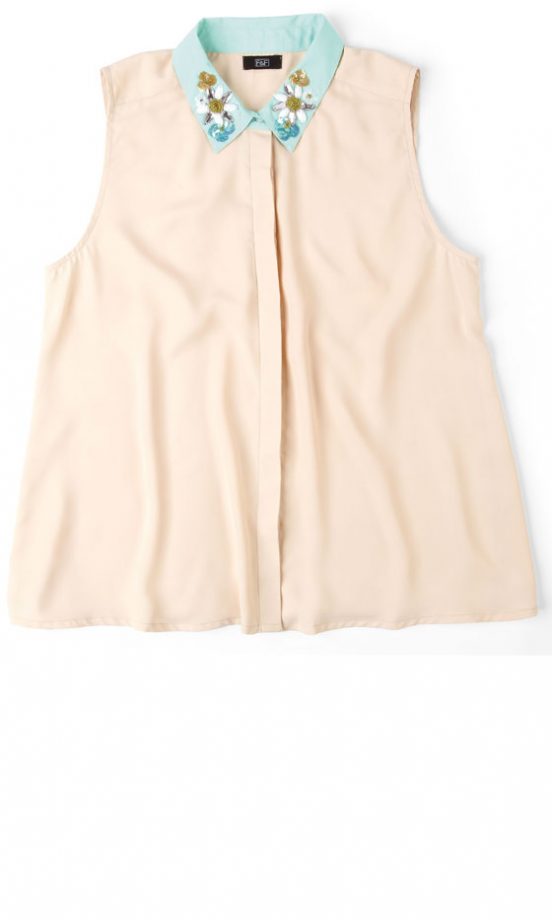 F&F SS13 Gem Collar Sleeveless Shirt
