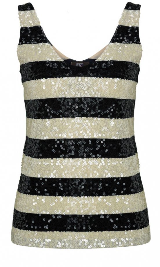 F&F SS13 Sequin Stripe Vest
