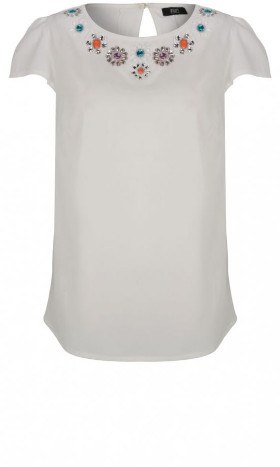 F&F SS13 Gem Collar T-Shirt