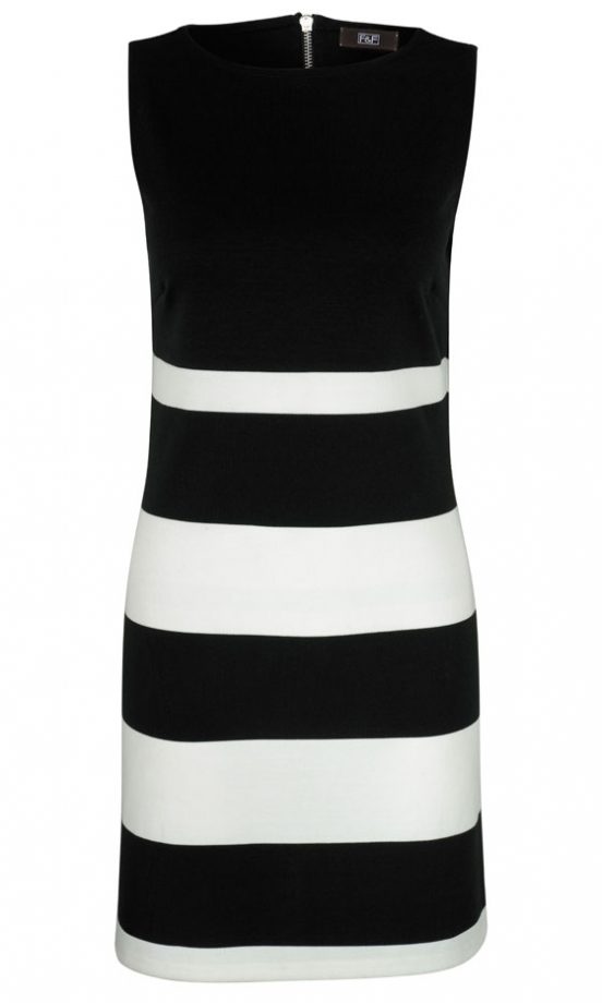 F&F SS13 Mono Stripe Shift Dress
