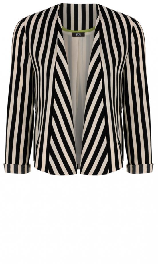 F&F SS13 Stripe Print Blazer