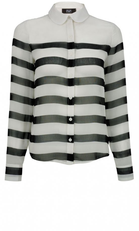 F&F SS13 Mono Stripe Shirt