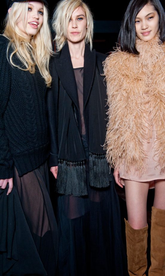 Backstage At The H&M Show At Paris Fashion Week AW13