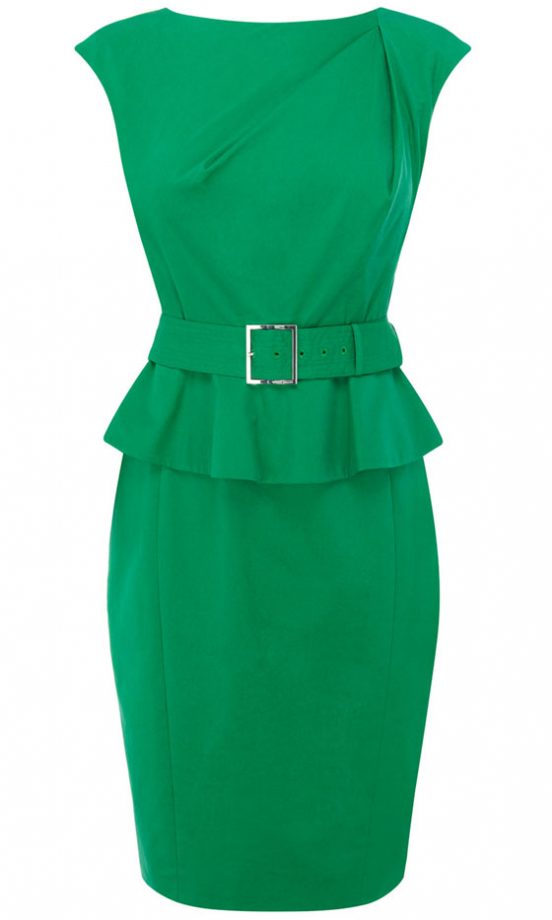 Karen Millen Green Belted Dress, £160