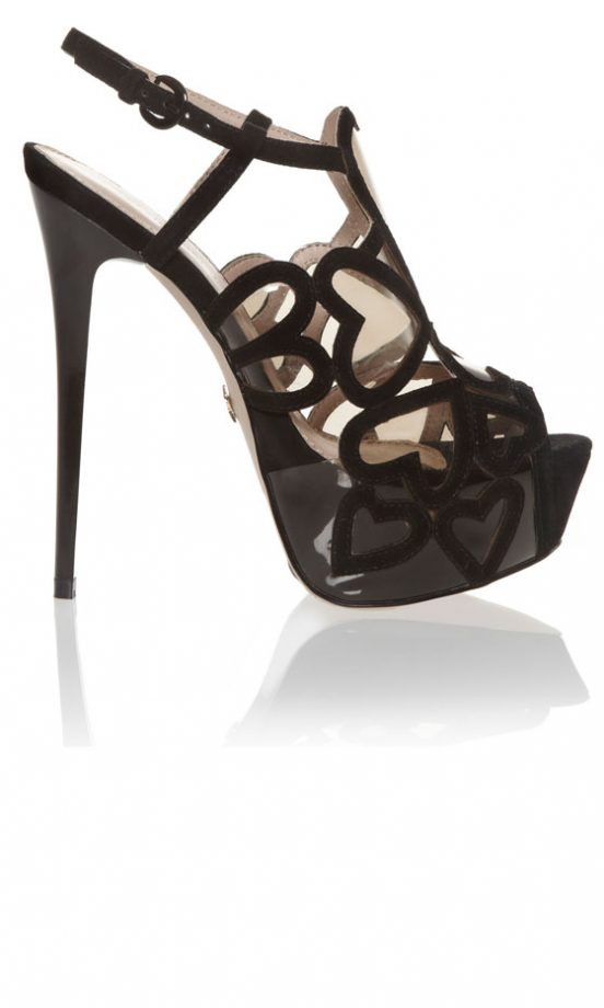 KG At Kurt Geiger SS13 Kitty Black Heart Heels