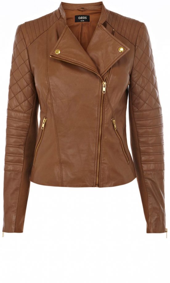 Oasis Leather Biker Jacket, £