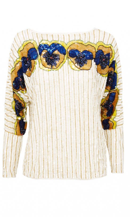 ASOS Sequin Pansy Jumper