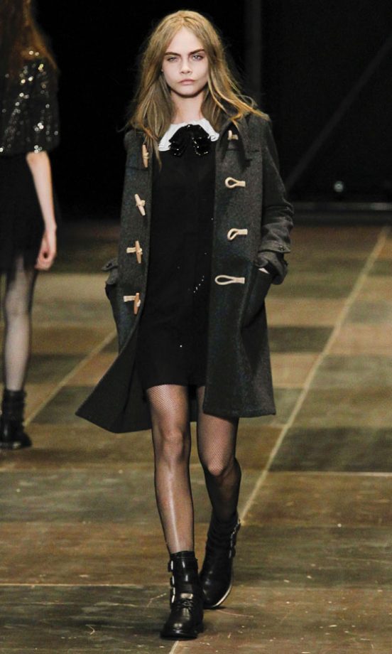Cara Delevingne At The Yves Saint Laurent AW13 Show At Paris Fashion Week, 2013