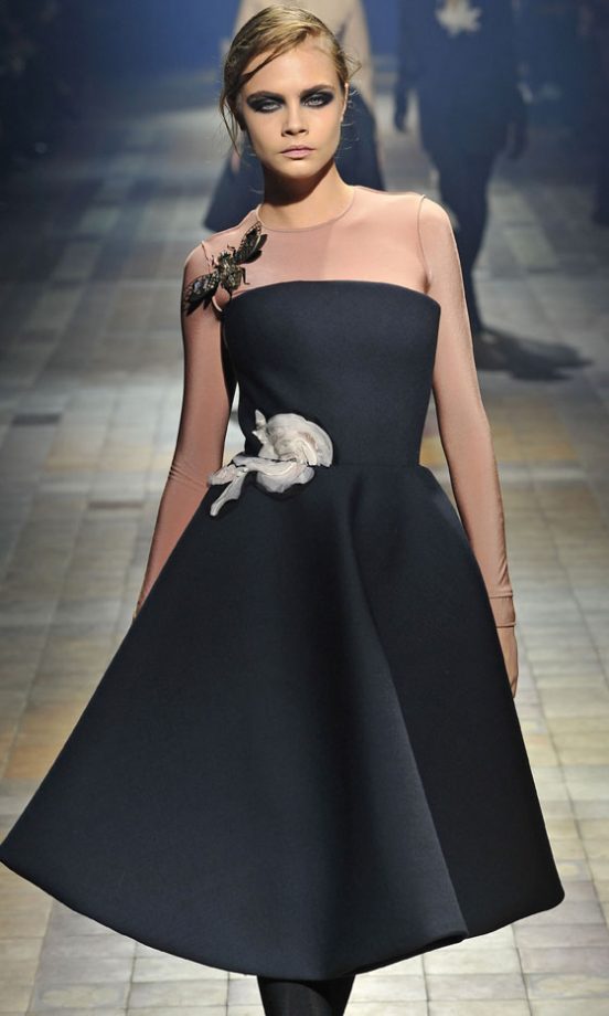 Cara Delevingne At The Lanvin AW13 Show At Paris Fashion Week, 2013