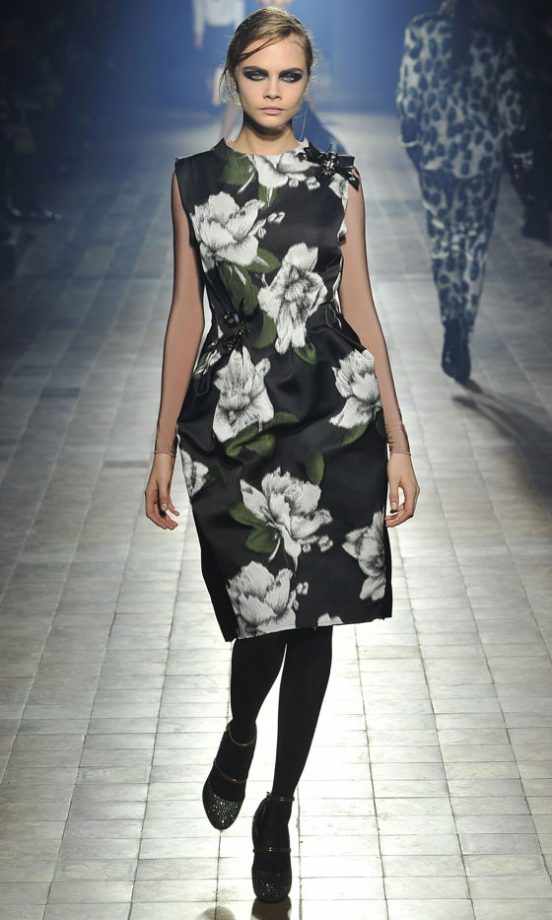 Cara Delevingne At The Lanvin AW13 Show At Paris Fashion Week, 2013
