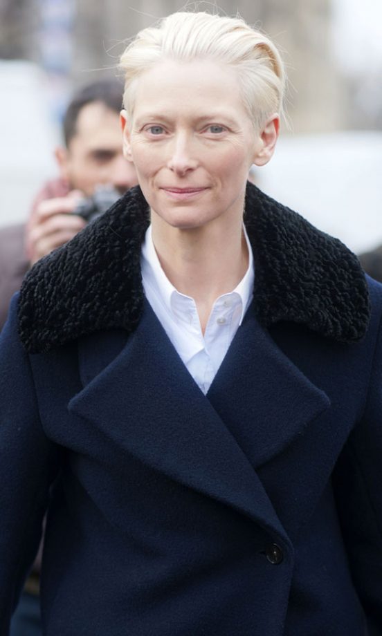 Tilda Swinton At The Acne AW13 Show At Paris Fashion Week, 2013