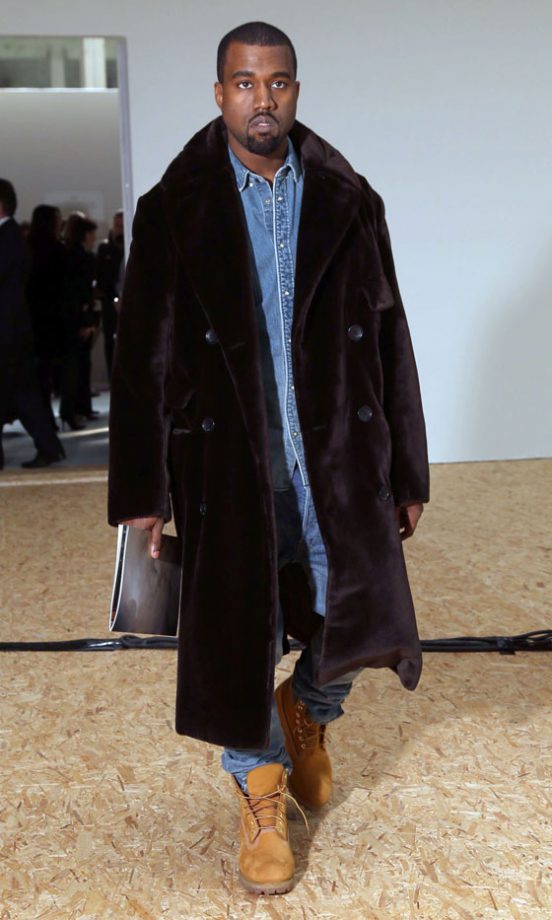 Kanye West At The Celine AW13 Show At Paris Fashion Week, 2013